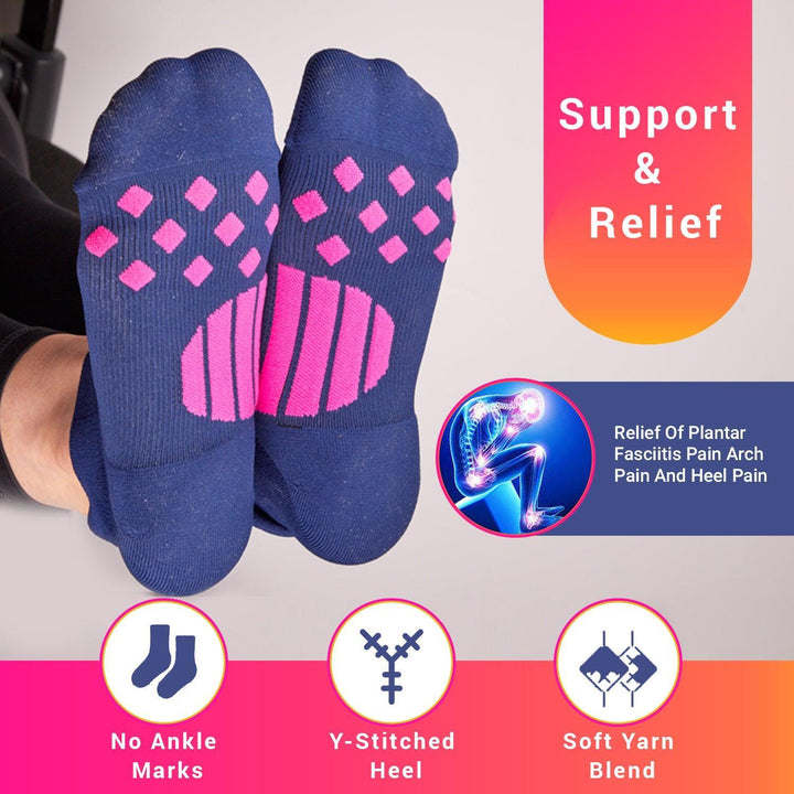 3-Pack Premium Plantar Fasciitis Compression Socks with Advanced Arch Support - My Cold Therapy
