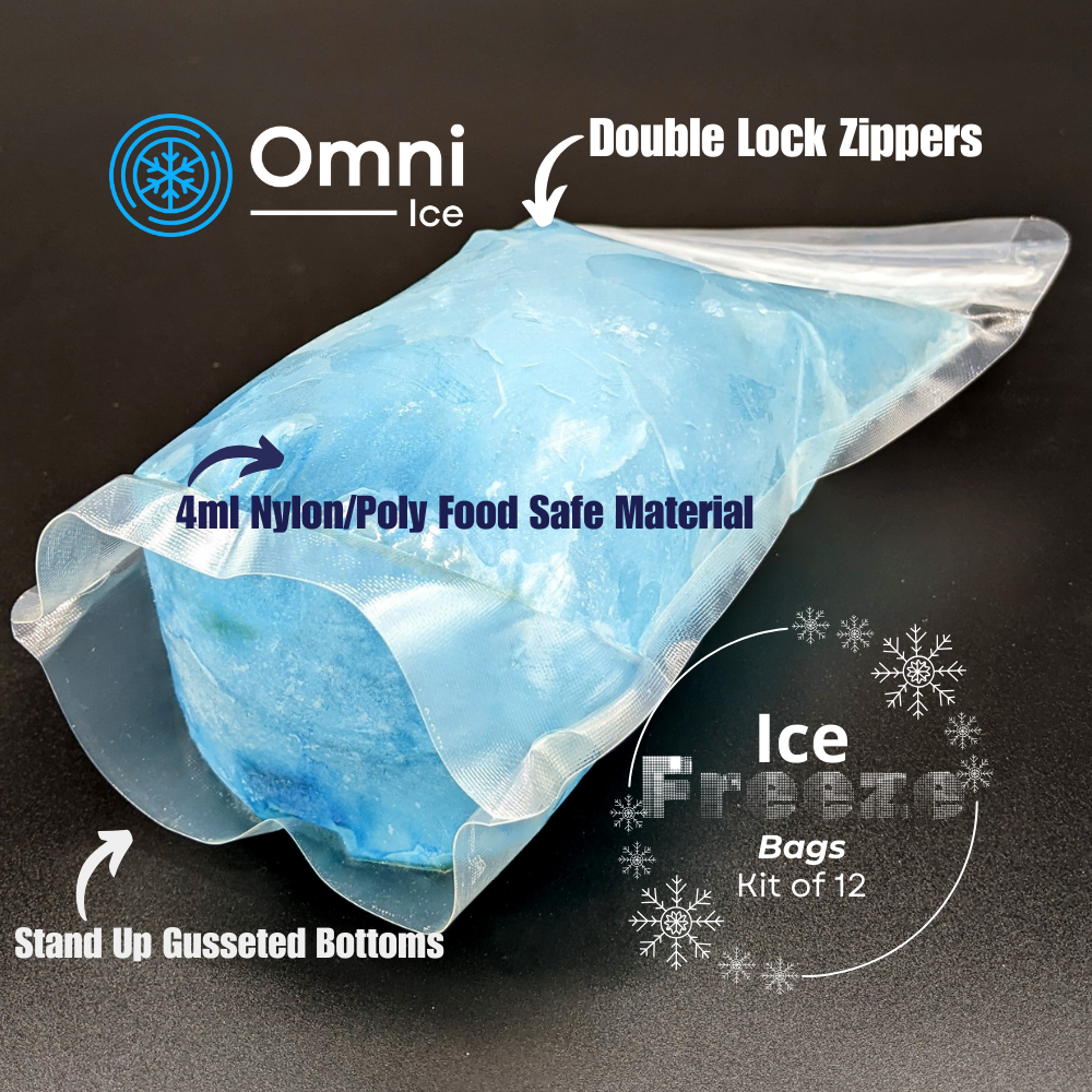 Ice Freeze Bags (Kit of 12) by Omni Ice™ - My Cold Therapy