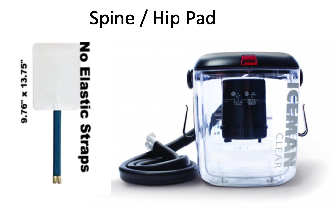 IceMan Clear3 w/ Large Rectangular Spine/Hip Pad - My Cold Therapy