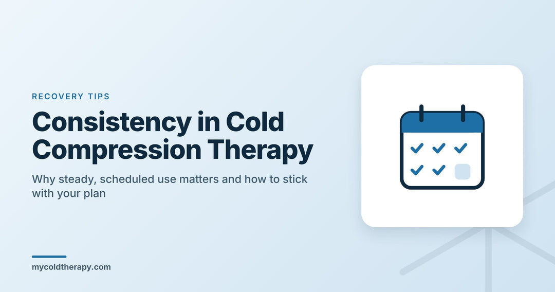 Consistency in cold compression therapy: calendar with checked-off days, from My Cold Therapy