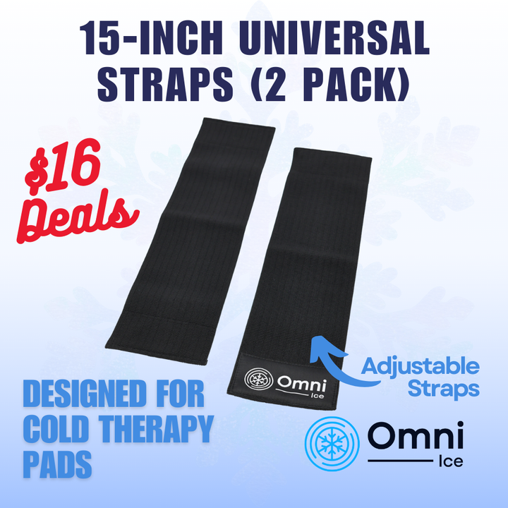 $16 Deals - 15-Inch Universal Cold Therapy Velcro Straps (2 Pack) by Omni Ice™