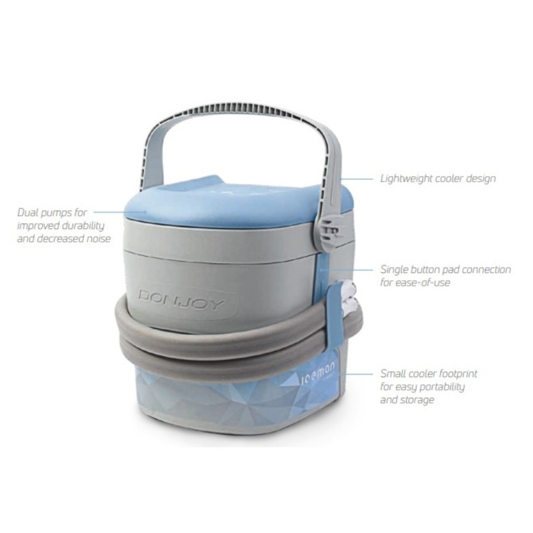 DonJoy Iceman Classic 3 cold therapy device features lightweight portable cooler design