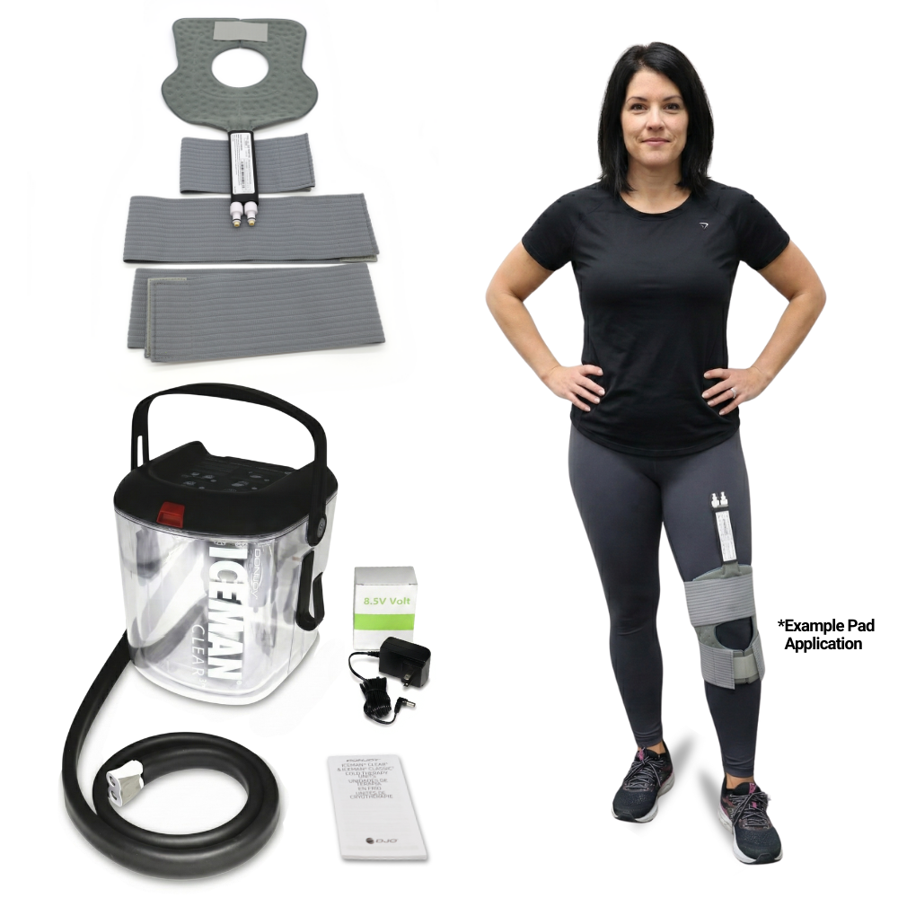 Donjoy® IceMan Clear3 Cooler w/ McGuire Knee Open Patella Pad