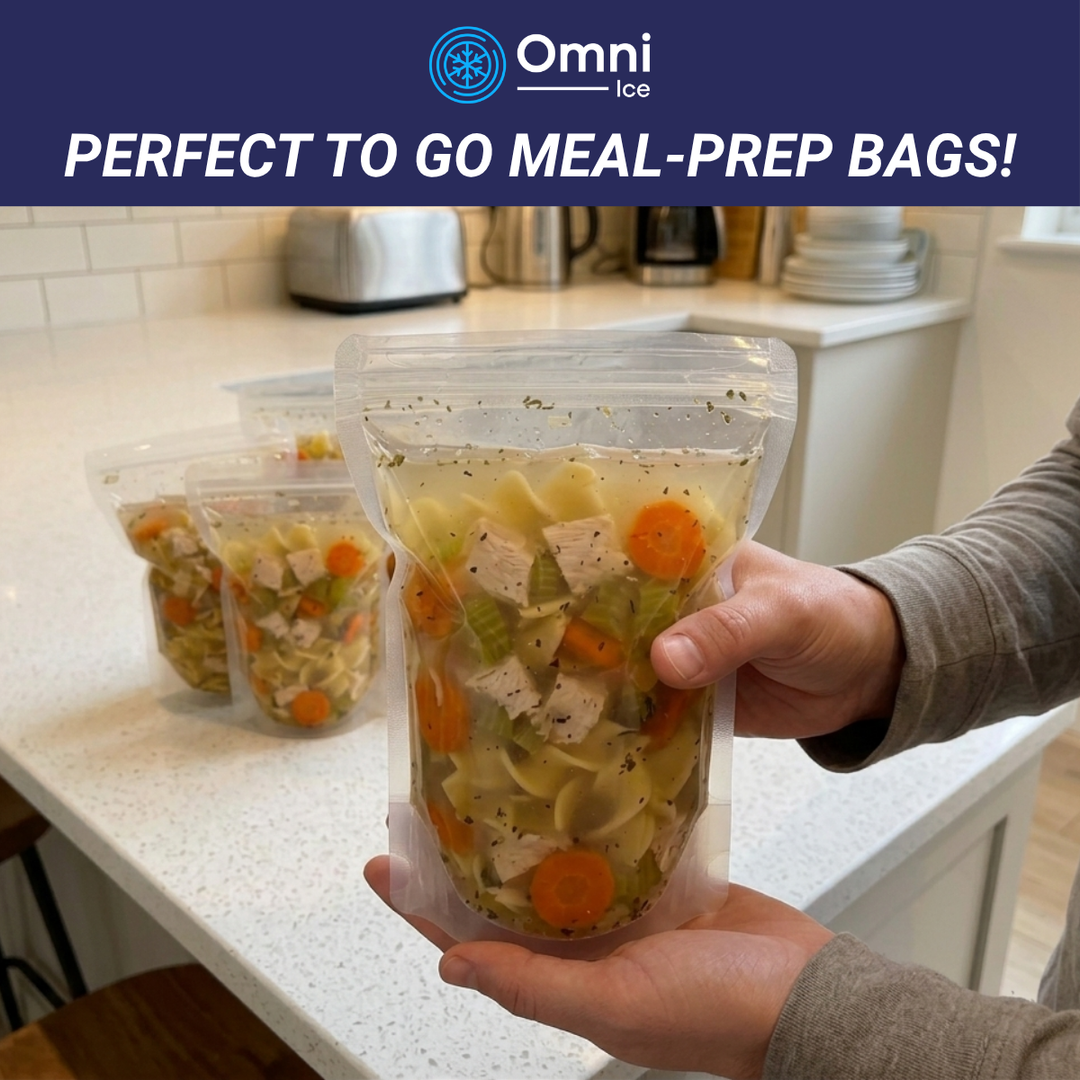Meal-Prep Bags by Omni Ice™ Freeze & Reheat Variety Pack (12 bags 3 sizes)