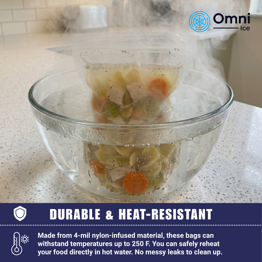 $35 Deals - Meal-Prep Bag Kit by Omni Ice™ Freeze & Reheat Variety Pack (12 bags 3 sizes)