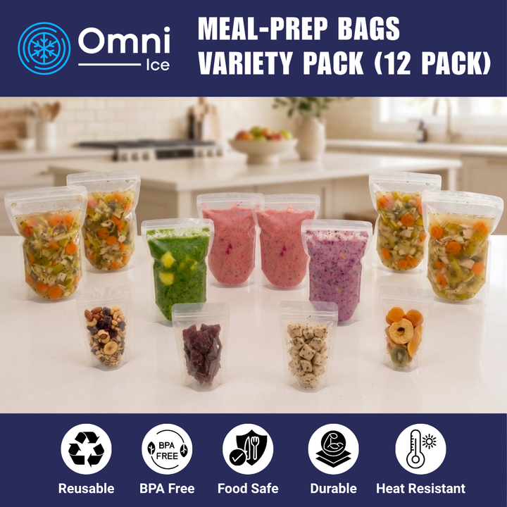 $35 Deals - Meal-Prep Bag Kit by Omni Ice™ Freeze & Reheat Variety Pack (12 bags 3 sizes)