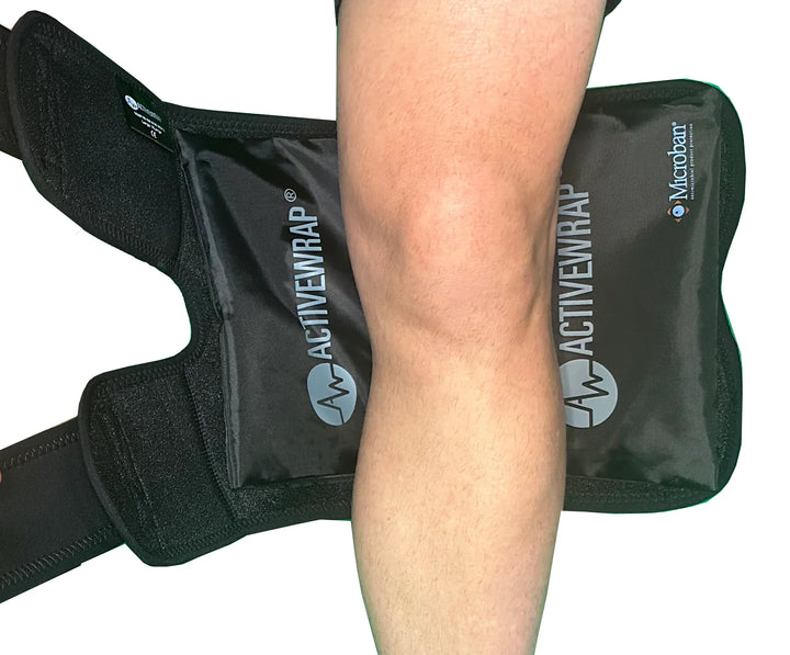 ActiveWrap® Pro 2-4 Hour Knee Ice Wrap & Two (2) Long Duration 7"x10" Cold Pack Inserts - My Cold Therapy 