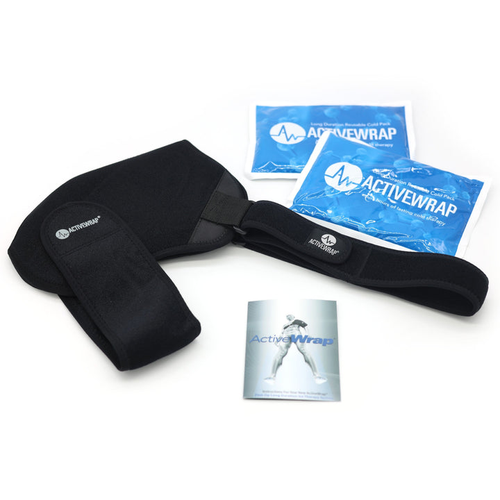 ActiveWrap® Pro 2-4 Hour Shoulder Ice Wrap W/ Two (2) 7"x10" Long Duration Gel Packs - My Cold Therapy 