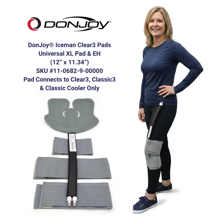 Donjoy® IceMan Clear3 Replacement Wrap-On Pads - 11-0682-9-00000 Donjoy® IceMan Clear3 Replacement Wrap-On Pads - Universal XL Pad and Extended Hose 54.99 by My Cold Therapy 