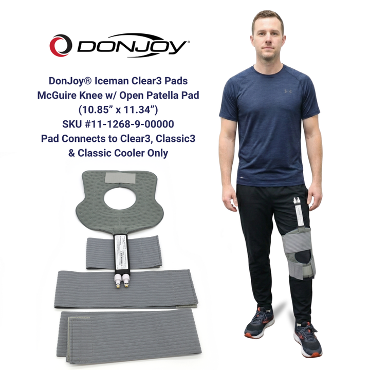 Donjoy® IceMan Clear3 Replacement Wrap-On Pads - 11-1268-9-00000 Donjoy® IceMan Clear3 Replacement Wrap-On Pads - McGuire Knee with Open Patella Pad 49.99 by My Cold Therapy 