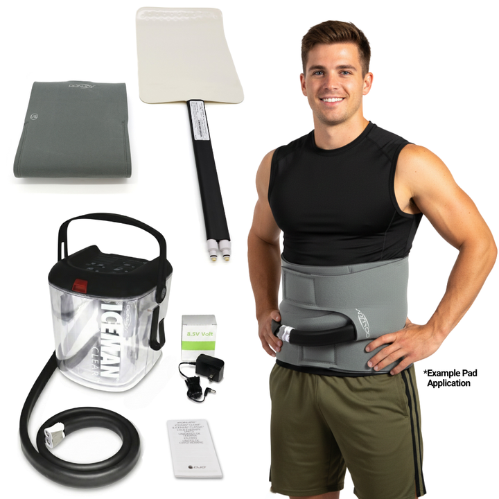 Donjoy® IceMan Clear3 w/ Large Rectangle Pad - 11-0493/11-0813-9 Donjoy® IceMan Clear3 w/ Large Rectangle Pad - Clear3 & One (1) Large Rectangle Pad 183.99 by My Cold Therapy 