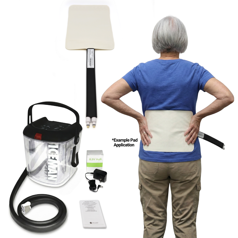 Donjoy® IceMan Clear3 w/ Large Rectangle Pad - 11-0493/11-0813-9 Donjoy® IceMan Clear3 w/ Large Rectangle Pad - Clear3 & One (1) Large Rectangle Pad 183.99 by My Cold Therapy 