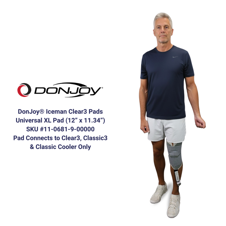 Donjoy® IceMan Clear3 w/ Universal Pad - 11-0493/11-0681-9 Donjoy® IceMan Clear3 w/ Universal Pad - Clear3 & One (1) Universal Pad - Regular 179.99 by My Cold Therapy 