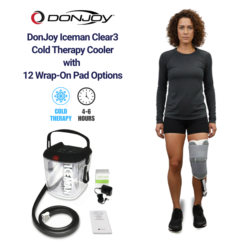 DonJoy® IceMan Clear3 w/ Wrap-On Pads - 11-0493/11-0679-9 DonJoy® IceMan Clear3 w/ Wrap-On Pads - Clear3 & One (1) Universal Pad - Regular 179.99 by My Cold Therapy 
