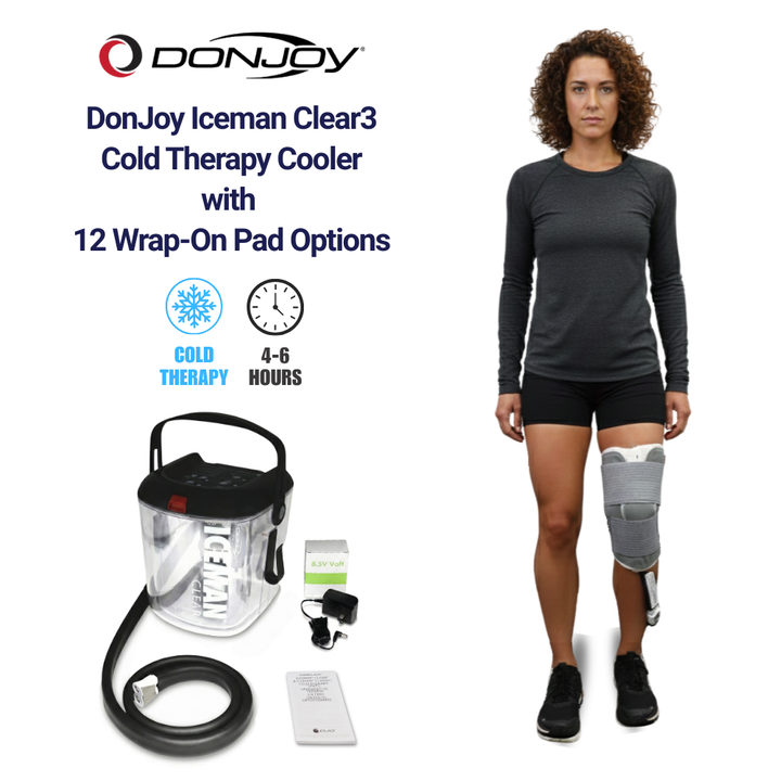 DonJoy® IceMan Clear3 w/ Wrap-On Pads - 11-0493/11-0679-9 DonJoy® IceMan Clear3 w/ Wrap-On Pads - Clear3 & One (1) Universal Pad - Regular 179.99 by My Cold Therapy 