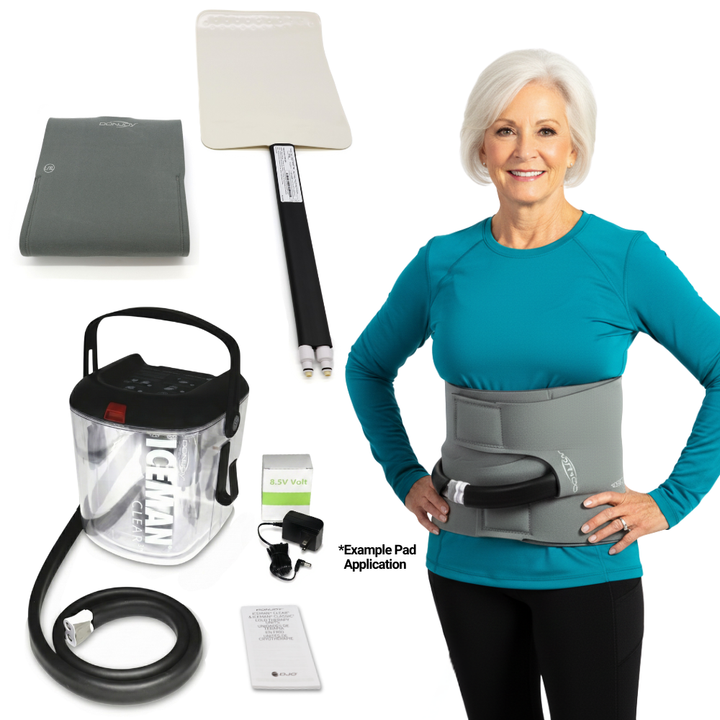 DonJoy® IceMan Clear3 w/ Wrap-On Pads - 11-0493 & 11-0813-9-00000 & 11-0614-9-00000 DonJoy® IceMan Clear3 w/ Wrap-On Pads - Clear3 & One (1) Large Rectangle Pad w/ Compressive Lumbar Wrap 229.99 by My Cold Therapy 