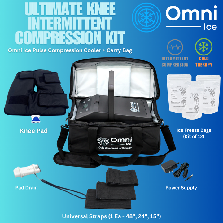 Omni Ice™ Intermittent Compression Cold Therapy Recovery Kit - OI-0003-0002-Kit Omni Ice™ Intermittent Compression Cold Therapy Recovery Kit - Omni Ice™ Pulse Compression Cold Therapy Cooler / Omni Ice™ Knee Pad by Supply Physical Therapy Omni Ice