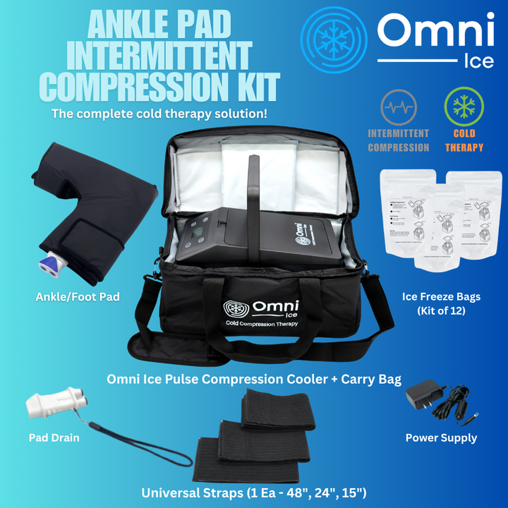 Omni Ice™ Intermittent Compression Cold Therapy Recovery Kit - OI-0005-0002-Kit Omni Ice™ Intermittent Compression Cold Therapy Recovery Kit - Omni Ice™ Pulse Compression Cold Therapy Cooler / Omni Ice™ Ankle Pad by Supply Physical Therapy Omni Ice
