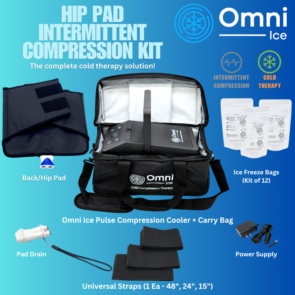 Omni Ice™ Intermittent Compression Cold Therapy Recovery Kit - OI-0006-0002-Kit Omni Ice™ Intermittent Compression Cold Therapy Recovery Kit - Omni Ice™ Pulse Compression Cold Therapy Cooler / Omni Ice™ Back/Hip/Rib Pad by Supply Physical Therapy Omni Ice