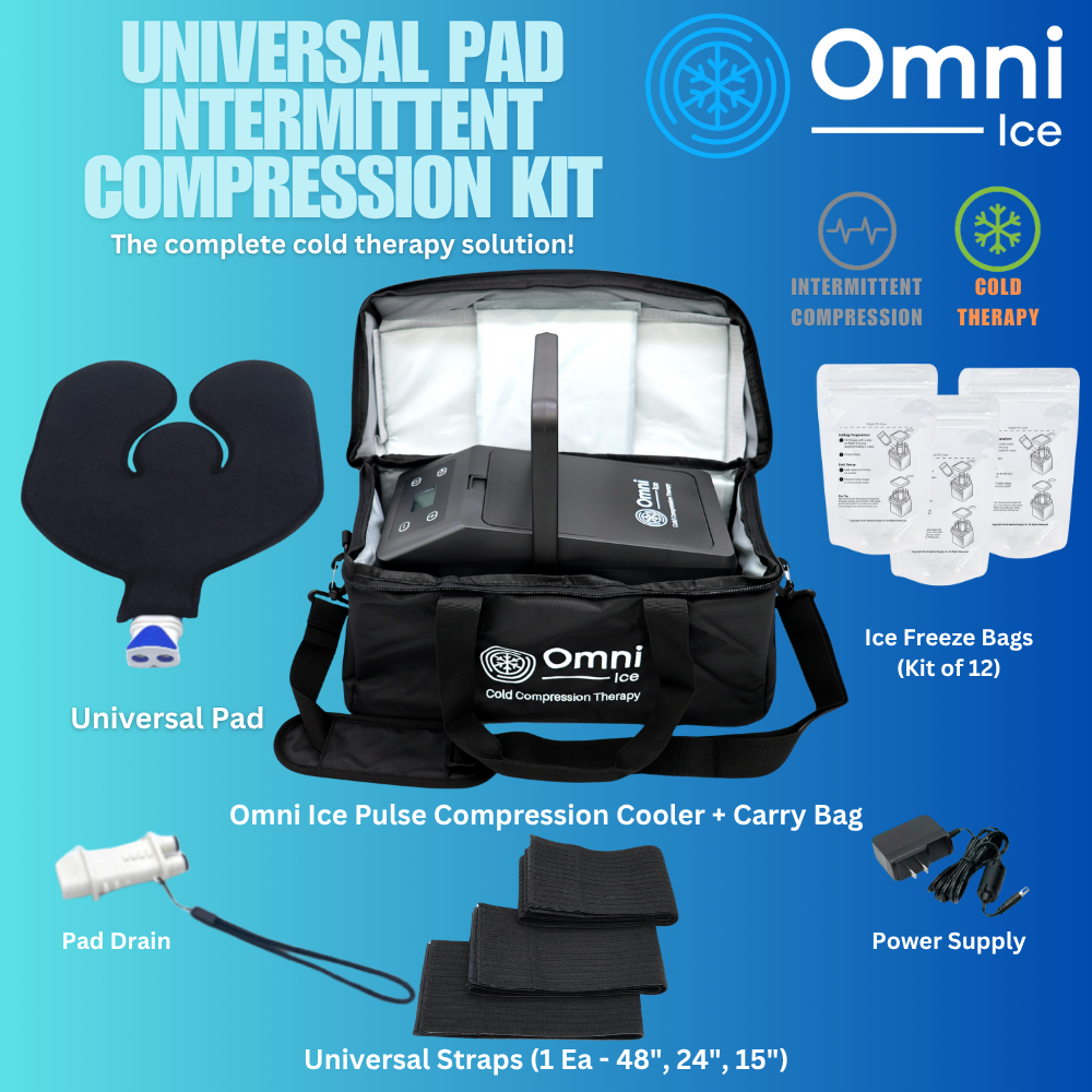 Omni Ice™ Intermittent Compression Cold Therapy Recovery Kit - OI-1007-0002-Kit Omni Ice™ Intermittent Compression Cold Therapy Recovery Kit - Omni Ice™ Pulse Compression Cold Therapy Cooler / Omni Ice™ Universal Pad by Supply Physical Therapy Omni Ice