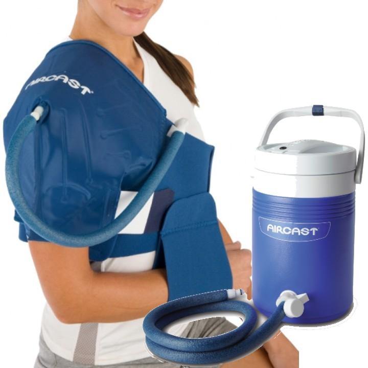 Purchase Aircast Shoulder Cryo Cuff + Cooler, a portable cold-water compression therapy system that helps minimize inflammation, swelling and joint pain for at-home compression therapy.