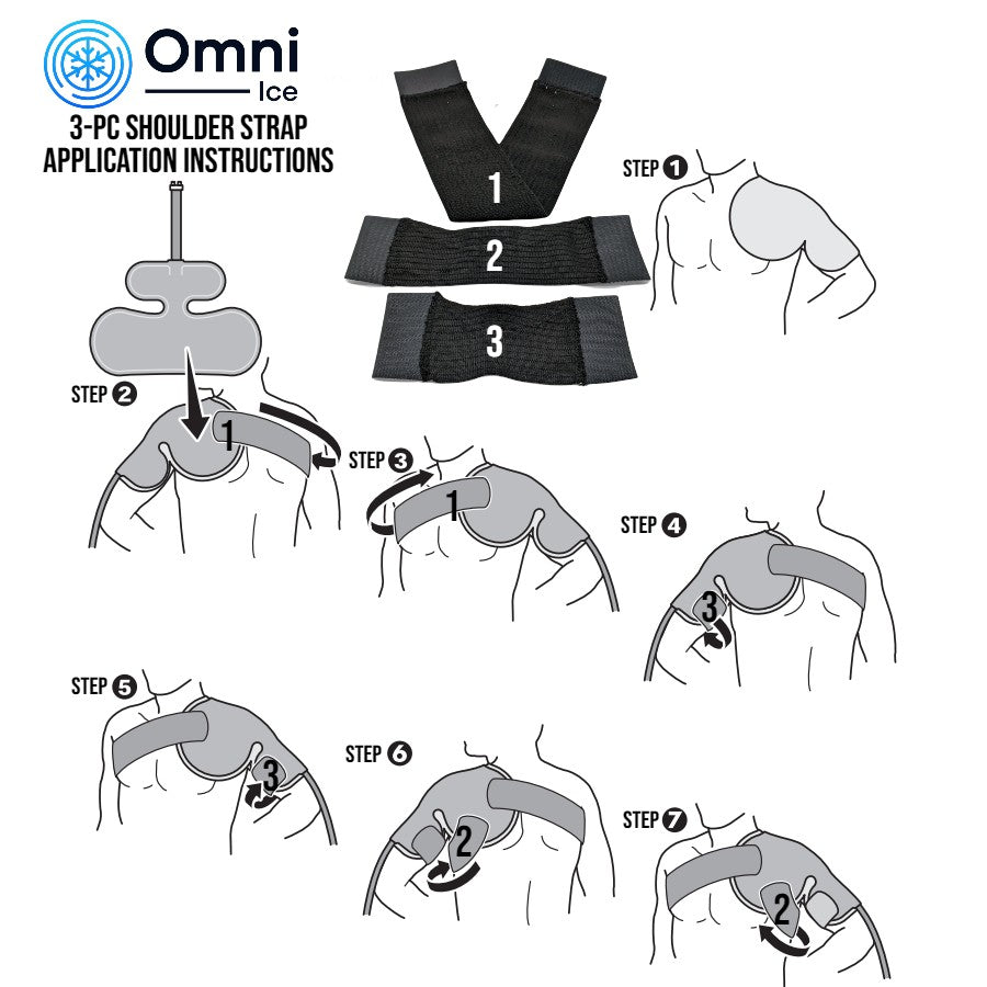 Universal Shoulder Replacement Straps (3 pcs) by Omni Ice™ - My Cold Therapy 